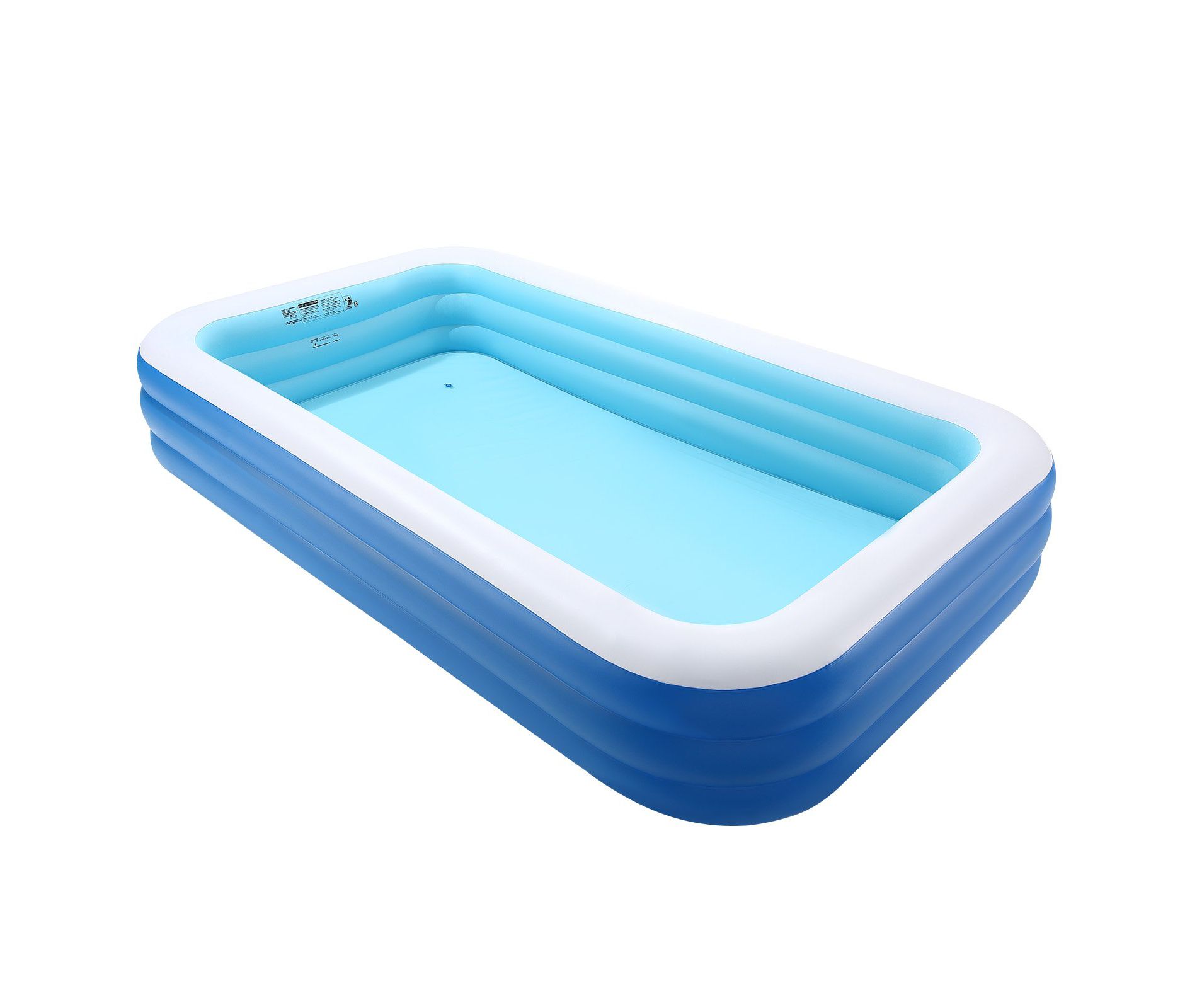 Large Inflatable Swimming Pool for Kids & Adults, Blow Up Family Kiddie Pool with Seats for Backyard
