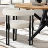 5-Piece Dining Set for 4 Round Dining Table with Velvet Upholstered Chairs and Crossed Metal Legs For Dining Room, Living Room, Farmhouse-Tanpinhause - 4 of 4