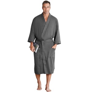 KingSize Men's Big & Tall Cotton Jersey Robe - 1 of 4