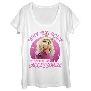 Women's The Muppets Miss Piggy Accessorize Scoop Neck - 1 of 4