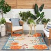 Nourison Aloha Contemporary Floral Border Outdoor Rug - 2 of 4