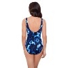 Aqua Green Women's Cinched V-Neck Shirred One Piece - 3 of 3