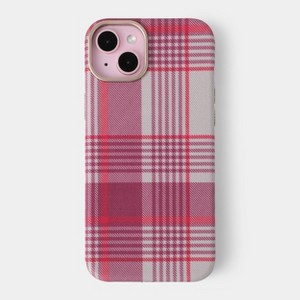 iPhone 15 Plus/14 Plus Plaid Phone Case - heyday™ Cranberry Fizz