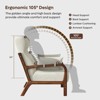 Bestier Mid Century Accent Chair Heightened Headrest with Removable Armrest Pillows,with Solid Wood Frame for Living Room, Bedroom - 3 of 4