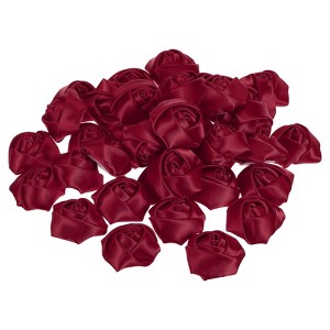 Unique Bargains Satin Fabric Decorative DIY Craft Embellishment Ribbon Roses 20 Pcs - 1 of 4
