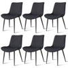 NicBex Set of 4/6 Modern Wave Pattern Upholstered Dining Chairs with Black Metal Legs,Armless Accent Chairs for Dining Room,Kitchen,Restaurant - 2 of 4