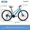 RISOKEYS 700c Road Bike for Teens & Adults, High Carbon Steel Frame, 21-Speed Gears, Dual Disc Brakes, Sport Bicycle for Men, Women, - 3 of 4