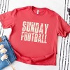 Sunday Football Block Distressed - Women's Heavyweight Graphic T-Shirt - 3 of 4