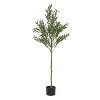 Okak 66IN Faux Olive Tree with Faux Leaves and Flexible Iron Frame, Easy Maintenance Artificial Tree with Beautiful Look, Plants Decor for Home, Green - 4 of 4