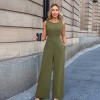 Women's Elegant Sleeveless Wide-Leg Jumpsuit - Cupshe - 2 of 4