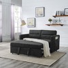 NicBex 54.5"x33"x31.5" Sleeper Sofa Couch Chenille Loveseats Sofa Bed with Pull-out Bed, 2 Arm Pocket - 3 of 4