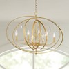 Possini Euro Design Gold Leaf Pendant Chandelier 32" Wide Modern Clear Crystal 8-Light Fixture for Dining Room House Home Foyer - 2 of 4