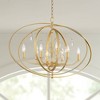 Possini Euro Design Gold Leaf Pendant Chandelier 32" Wide Modern Clear Crystal 8-Light Fixture for Dining Room House Home Foyer - image 2 of 4