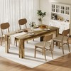 Dining Table for 6-8, 71" Long Farmhouse Kitchen Dining Room Table with Rectangular Wide Legs, Large Thick Tabletop, Sturdy Wood Basefor Kitchen - 3 of 4