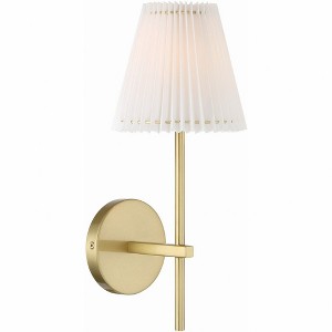 Crystorama Lighting Gamma 1 - Light Sconce in  Aged Brass - 1 of 3