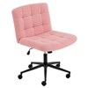 Sapphtopaz Home Office Chair with Wheels, Adjustable Height Armless Desk Chair with Lumbar Support, Swivel Vanity Chair for Office, Study Room - 2 of 4