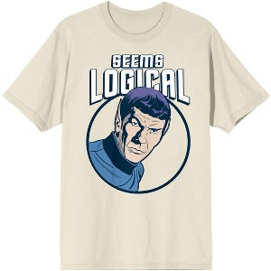 Star Trek Logical Spock Men's Natural T-Shirt - 1 of 3