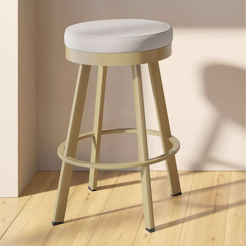 Amisco Swice Upholstered Counter Height Barstool Gray/Gold, 4 of 6