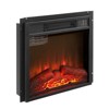 SEVOBAL Indoor Fireplaces Electric Fireplace Insert 18" 1400w 120v Ultra Thin Heater with Log Set, Black, 18"*5.16"*17.13" - 2 of 4