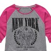 Girls' - Marvel - Avengers NYC Shirt Tail Raglan Graphic T-shirt - 2 of 3