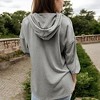 Anna-Kaci Women's Hoodie with Button Detail and Adjustable Drawstring for Everyday Looks - 4 of 4