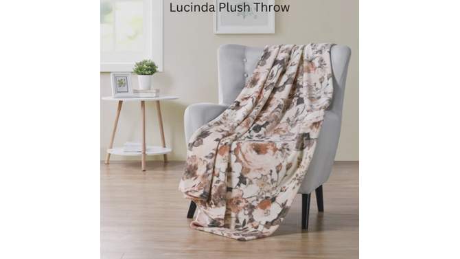 50&#34;x70&#34; Oversized Lucinda Plush Throw Blanket Neutral - VCNY Home, 2 of 5, play video