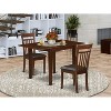 HomeStock 3-Piece Mahogany Finish Solid Wood Top Dining Table Set - 2 of 4