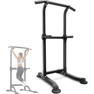 Power Tower-Pull Up & Dip Station, Heavy Duty 330Lbs Free Standing Workout Equipment W/ Adjustable Height 65"-82.7" for Chin-Ups, Push-Ups