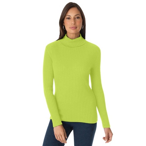 Womens lime 2025 green turtleneck