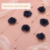 Unique Bargains Camellia Boutonnieres Pins for Formal Party Easy to Use Artificial Flowers 12pcs - 3 of 4