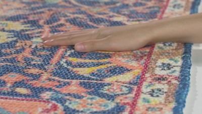 Handmade Breezy Blue Flatweave Wool-Cotton Blend Area Rug, 4' x 6'