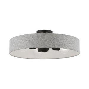 Livex Lighting Elmhurst 4 - Light Semi-Flush Mount in  Black - 1 of 4