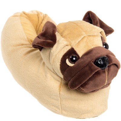 FUNZIEZ! - Women's Pug Animal Slippers - Small