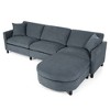 107.87" L-Shaped Sectional Sofa with Ottoman & Storage Arm - 2 of 4