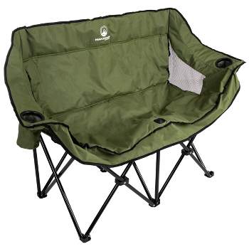 Wakeman Outdoor Camping Chair Loveseat, Olive