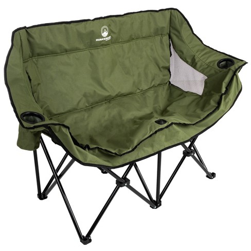 Wakeman Outdoors Blue Heavy-Duty Camp Chair with Footrest