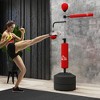 Soozier 4-in-1 Boxing Punching Bag Stand with 2 Speedballs, 360° Relax Bar, & PU-Wrapped Bag & Adjustable Height - 3 of 4