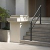 VEVOR Handrails for Outdoor Steps, 4-5 Step Stair Hand Rail Kit, Transitional Carbon Steel Railings with Installation Kit,Black - 2 of 4