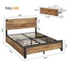 Jojoka Bed Frame With 4 Storage Drawers, Stylish Metal Platform Bed With Wooden Headboard, Noise Free, No Box Spring Needed,Easy Assembly - 2 of 4