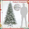 Yaheetech 4.5Ft/6Ft/7.5Ft Pre-Lit Snow Flocked Christmas Tree with Multicolor LED Lights - 3 of 4