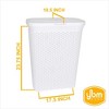 YBM Home Plastic Rattan Laundry Hamper Basket with Hinged Lid, Pack of 6 - 3 of 3
