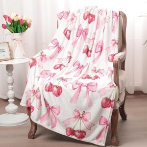 Lomsoe Christmas Flannel Blanket Throw Red Green Checkered Blanket Christmas Tree Snowflake Soft Fuzzy Cozy Throw for Couch Bedroom Christmas Gift. - 1 of 4