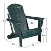 GlasFlength Patio Accent Chairs HDPE Outdoor Folding Chair, All-Weather Lounge Patio Chair for Garden, Pool Side, Backyard, Gray 29.5"*34.25"*34.5" - 2 of 4