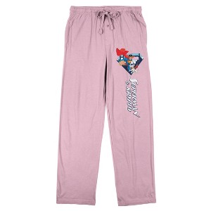 Superman Movie 2025 Superman and Krypto on pink Adult Sleep Pant - 1 of 4