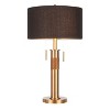LumiSource Trophy 27"dustrial Table Lamp Antique Brass with Black Linen Shade - 2 of 4