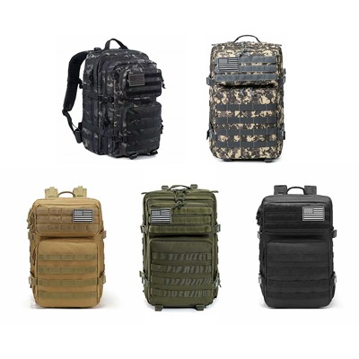 45L Army Rucksack Military Combat Style Hiking Backpack - Camo Bergen Daysack, Fits 15" Laptop
