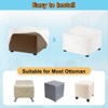 Unique Bargains Elastic Living Room Bedroom Square Foot Stool Cover - 4 of 4