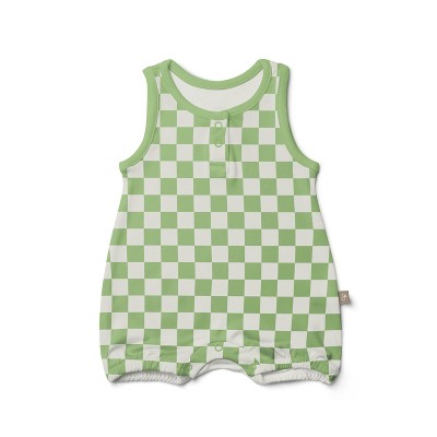 Image of Goumi Quick Change Romper - Cabana Green 0-3m