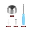 Unique Bargains Stainless Steel Closet Wardrobe Bracket Spherical Rod Holder 4 Pcs - 3 of 4