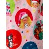 Barbie Girls' Christmas Santa Characters Tis The Season Sleep Pajama Set Pink - 4 of 4